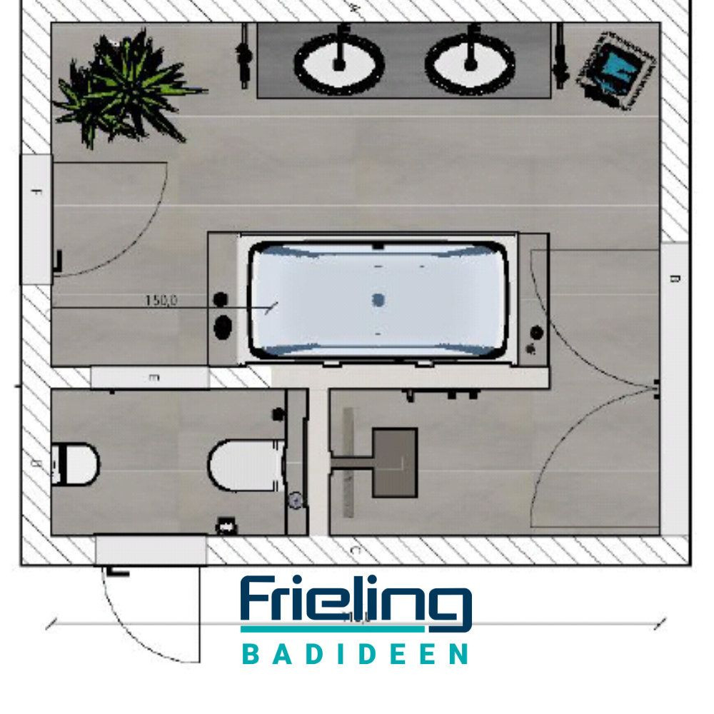 Das Moderne Bad Mit T-Lösung | Grundriss | Badezimmer Grundriss throughout Badezimmer T Wand Grundriss